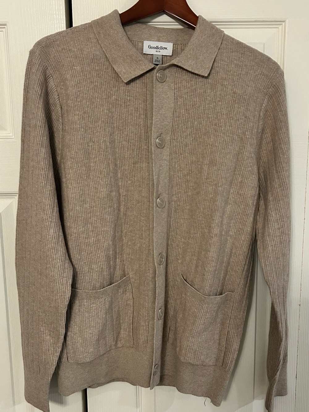 Goodfellow & Co Men's Cardigan Sweater oatmeal size Small new without price tag